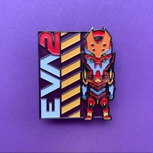 EVANGELION NIGOKI EVA 02 ENAMEL LAPEL PIN